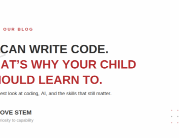 AI Can Write Code, That's Why Your Child Should Learn To